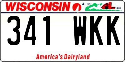 WI license plate 341WKK