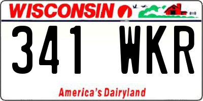 WI license plate 341WKR