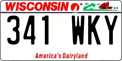 WI license plate 341WKY