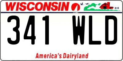 WI license plate 341WLD