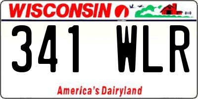 WI license plate 341WLR