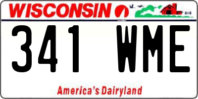 WI license plate 341WME