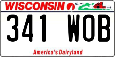 WI license plate 341WOB