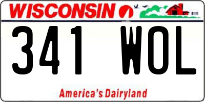 WI license plate 341WOL