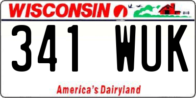 WI license plate 341WUK