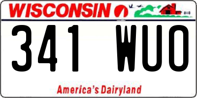 WI license plate 341WUO