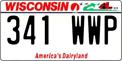 WI license plate 341WWP