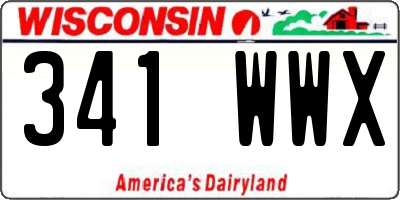 WI license plate 341WWX