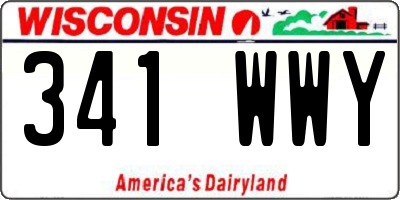 WI license plate 341WWY