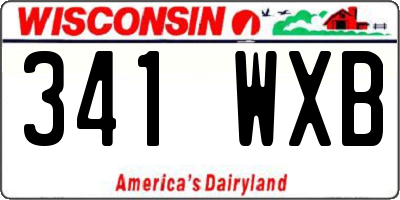 WI license plate 341WXB