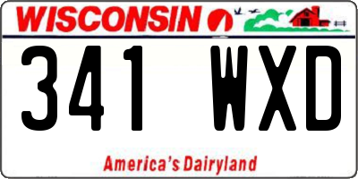 WI license plate 341WXD