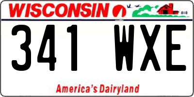 WI license plate 341WXE