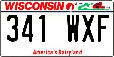 WI license plate 341WXF