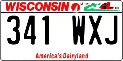WI license plate 341WXJ