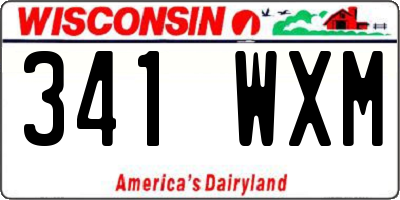 WI license plate 341WXM