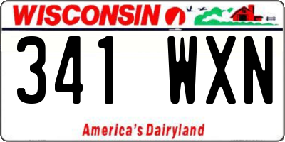 WI license plate 341WXN