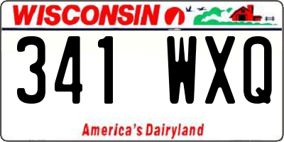 WI license plate 341WXQ