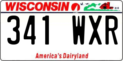 WI license plate 341WXR