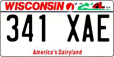 WI license plate 341XAE