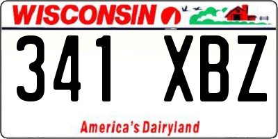 WI license plate 341XBZ