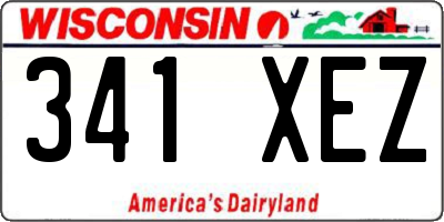 WI license plate 341XEZ