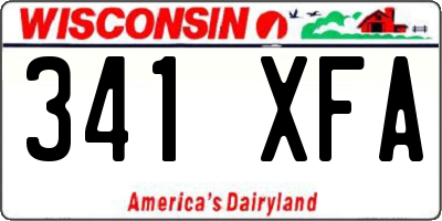 WI license plate 341XFA