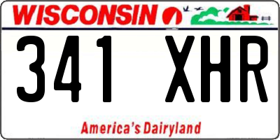 WI license plate 341XHR