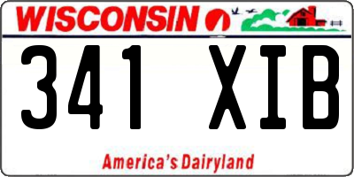 WI license plate 341XIB