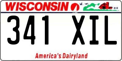 WI license plate 341XIL