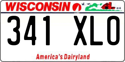 WI license plate 341XLO