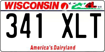 WI license plate 341XLT