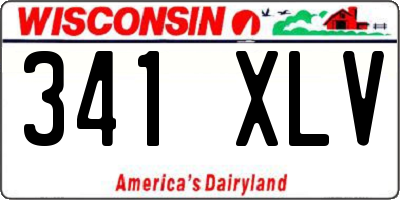 WI license plate 341XLV