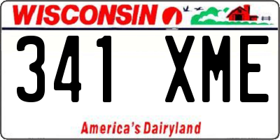 WI license plate 341XME