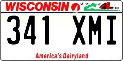 WI license plate 341XMI