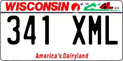 WI license plate 341XML