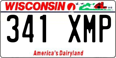 WI license plate 341XMP