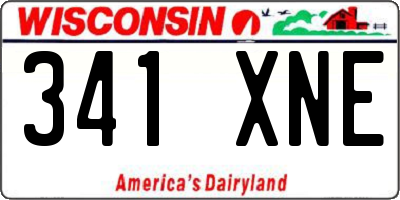 WI license plate 341XNE