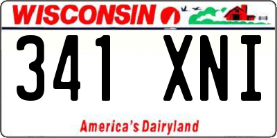 WI license plate 341XNI