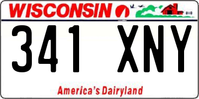 WI license plate 341XNY