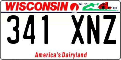 WI license plate 341XNZ