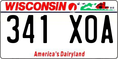 WI license plate 341XOA