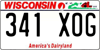 WI license plate 341XOG