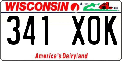 WI license plate 341XOK