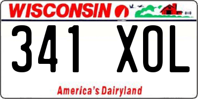 WI license plate 341XOL