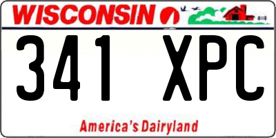 WI license plate 341XPC