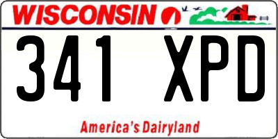 WI license plate 341XPD