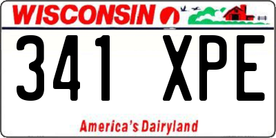 WI license plate 341XPE