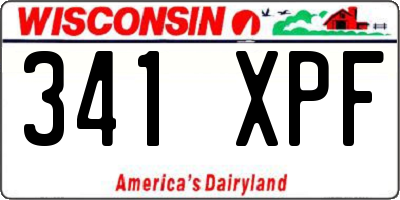 WI license plate 341XPF