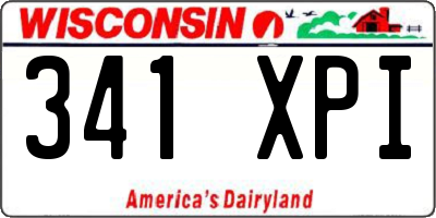 WI license plate 341XPI