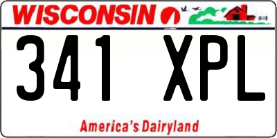 WI license plate 341XPL
